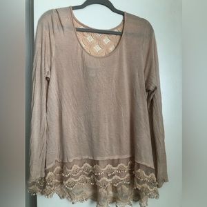 Lace long sleeve shirt